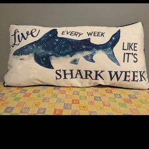 ISO LIVE EVERY WEEK IS SHARK WEEK PILLOW